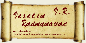 Veselin Radmanovac vizit kartica